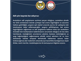 HERKES İÇİN ADİL BİR ADLİ YIL İSTİYORUZ