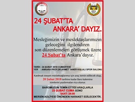 24 ŞUBAT'TA ANKARA'DAYIZ