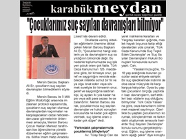 BASINDA BAROMUZ (Baro Bşk. Er: "Çocuklar Suç Sayılan Davranışları Bilmiyor)