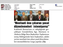 BASINDA BAROMUZ ("Belediye Başkanları Kentin Makus Talihine Son Vermeli")