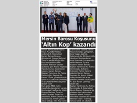 BASINDA BAROMUZ (Mersin Barosu Koşusunu Altın Kop Kazandı)