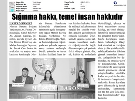 BASINDA BAROMUZ (Avukatlar İçin Mülteci Hukuku Semineri)