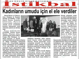 BASINDA BAROMUZ (Mersin Barosu-ÇUGİDER Cezaevindeki Kadınlar İçin İşbirliği Yaptı)