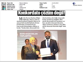 BASINDA BAROMUZ (Konkordato Krize Çözüm mü? Konulu Konferans)