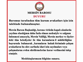 BAROMUZ KURUM AVUKATLARI İÇİN İZİN TALEBİNDE BULUNDU
