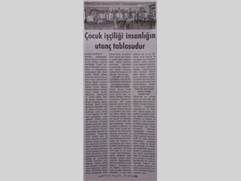 BASINDA BAROMUZ (Çocuk İşçiliği ile Mücadele Günü Basın Açıklaması)