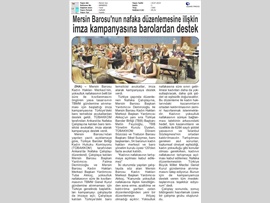 BASINDA BAROMUZ (Nafaka Düzenlemesi İptal Kampanyasına Barolardan Destek)