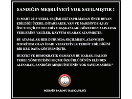 YEŞİLBOĞAZ: "SANDIĞIN MEŞRUİYETİ YOK SAYILMIŞTIR"