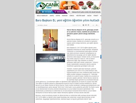 BASINDA BARO (Başkanımızın Yeni Eğitim Öğretim Yılı Mesajı) 19.09.2017