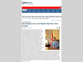 BASINDA BARO (Başkanımızın Yeni Eğitim Öğretim Yılı Mesajı) 19.09.2017