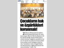 BASINDA BAROMUZ (Baro Başkanımız Av. Ali Er'in 20 Kasım Dünya Çocuk Hakları Günü Mesajı)