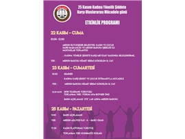 KADINA YÖNELİK ŞİDDETE KARŞI ULUSLARARASI MÜCADELE GÜNÜ- SEMİNER VE ETKİNLİKLERİMİZ