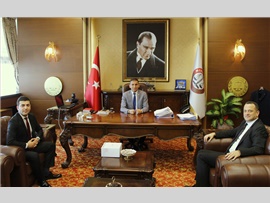 ZİYARET- Mersin Hiltonsa Yetkilileri Başkanımızı makamında ziyaret ettiler.