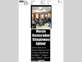 BASINDA BAROMUZ (Baromuzda Uzlaştırmacı Eğitimleri Başladı)