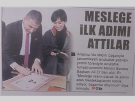 BASINDA BAROMUZ (Anamur'da Yemin Töreni Yapıldı)