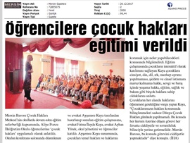 BASINDA BAROMUZ (Av. Ayşesu Kaya, Öğrencilere Çocuk Haklarını Anlattı)