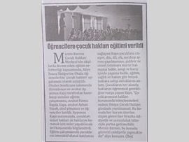 BASINDA BAROMUZ (Av. Ayşesu Kaya, Öğrencilere Çocuk Haklarını Anlattı)