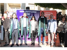 AVUKATLAR ADALET NÖBETİNİ BU KEZ ‘KADINA ŞİDDETE DUR’ DEMEK İÇİN TUTTU