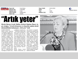 BASINDA MERSİN BAROSU (Av. Ruşen Ayşen Ayılgan: Artık Yeter ! ")