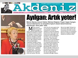 BASINDA MERSİN BAROSU (Av. Ruşen Ayşen Ayılgan: Artık Yeter ! ")