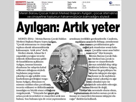 BASINDA MERSİN BAROSU (Av. Ruşen Ayşen Ayılgan: Artık Yeter ! ")