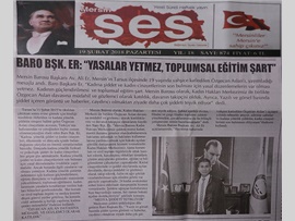 BASINDA BAROMUZ (Başkanımızın Özgecan Aslan Anısına Mesajı)