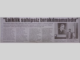 BASINDA BAROMUZ (Laiklik İlkesinin Anayasaya Girmesinin Yıldönümü Mesajı)