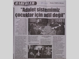 BASINDA BAROMUZ ("Çocuk Adalet Sistemi Ciddi Değişimden Geçmeli")