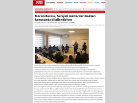 BASINDA BAROMUZ (Suriyeli Mültecilere Hakları Anlatıldı)