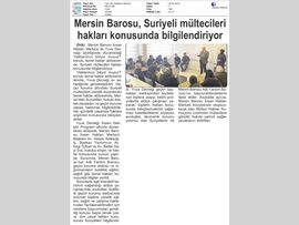 BASINDA BAROMUZ (Suriyeli Mültecilere Hakları Anlatıldı)