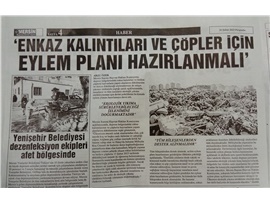 Deprem bölgesindeki enkaz kalıntıları ve çöpler için eylem planı yapılmalı