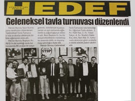 BASINDA BAROMUZ (Baromuz Geleneksel Tavla Turnuvası Düzenledi)