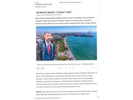 Başkanımız Yeşilboğaz; "Liman bilirkişi raporu mücadelemizi destekler nitelikte"