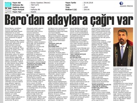 BASINDA BAROMUZ (Avukatlardan Seçim Öncesi Adaylara Çağrı)