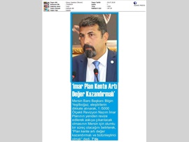 BASINDA BAROMUZ (1/5000'lik Nazım İmar Planı Yeniden Revize Edilecek)