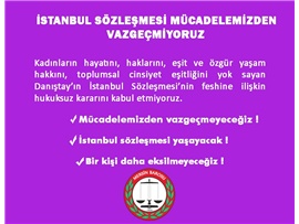 İSTANBUL SÖZLEŞMESİ YAŞAYACAK