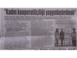 BASINDA BAROMUZ (Kadın Kooperatifçiliği Yaygınlaştırılmalı)