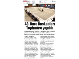 43. Baro Başkanları Toplantısı yapıldı