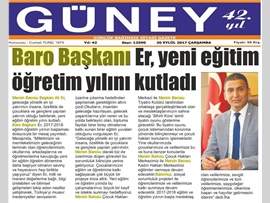 BASINDA BARO (Başkanımızın Yeni Eğitim Öğretim Yılı Mesajı) 19.09.2017