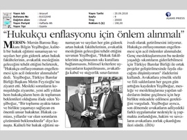 BASINDA BAROMUZ (Baro Başkanımız Av. Bilgin Yeşilboğaz, TBB Bşk. Feyzioğlu'nu Ziyaret Etti)