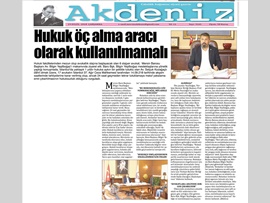 BASINDA BAROMUZ (Hukuk Öç Alma Aracı Olmamalı)