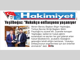 BASINDA BAROMUZ (Baro Başkanımız Av. Bilgin Yeşilboğaz, TBB Bşk. Feyzioğlu'nu Ziyaret Etti)