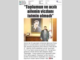 BASINDA BAROMUZ (Baro Başkanımız Bilgin Yeşilboğaz, Feray'ın Duruşmasına Gözlemci Olarak Katıldı)