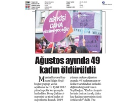 BASINDA BAROMUZ (Ağustos Ayında 49 Kadın Katledildi)
