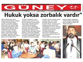 BASINDA BAROMUZ (Yeşilboğaz, "Hukuk Güvende Değilse, Kimse Güvende Değil")