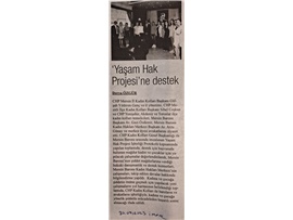 Mersin Barosu'ndan Yaşam Hak Projesi'ne destek