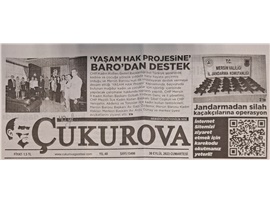 Mersin Barosu'ndan Yaşam Hak Projesi'ne destek