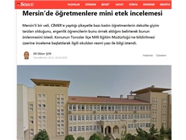 BASINDA BAROMUZ (Öğretmene dekolte soruşturmasına Yeşilboğaz'dan tepki)