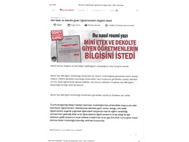 BASINDA BAROMUZ (Öğretmene dekolte soruşturmasına Yeşilboğaz'dan tepki)