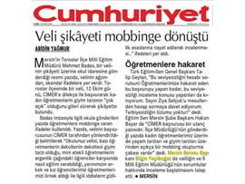 BASINDA BAROMUZ (Öğretmene dekolte soruşturmasına Yeşilboğaz'dan tepki)